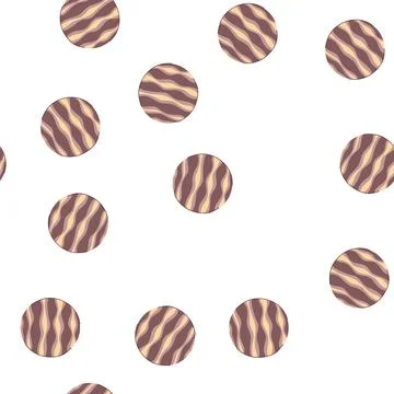 Pattern abstract circle ornament with wavy stripe pattern Stock Illustration