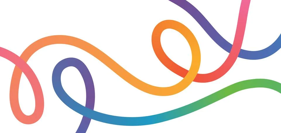 Pattern of Abstract Color Lines. Stock Illustration