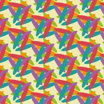 Pattern with abstract colorful ovals Illustrazione stock