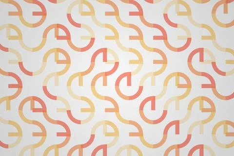 Pattern of abstract curved lines in beige and orange colors Stock Photos