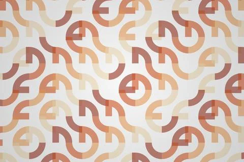 Pattern of abstract curved shapes in warm beige and brown Stock Photos