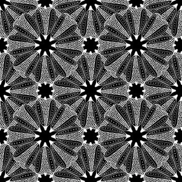 Pattern with abstract flowers Stock Illustration