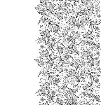 Pattern with abstract flowers Stock Illustration