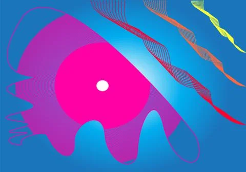 Pattern with abstract forms Stock Illustration