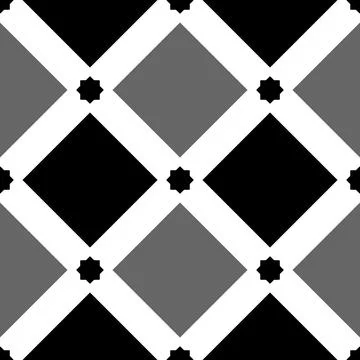 Pattern, abstract geometric design showcases black and gray diamonds. Stock Illustration