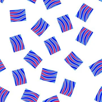 Pattern Abstract geometric pattern with flowing wavy lines イラスト素材