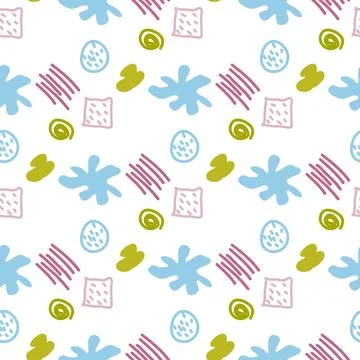 Pattern of abstract geometric shapes spring colors 스톡 일러스트