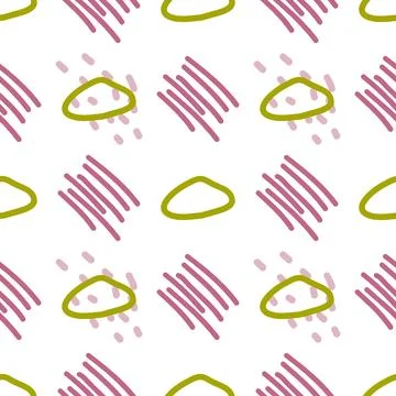 Pattern of abstract geometric shapes spring colors Stock Illustration