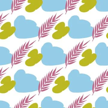 Pattern of abstract geometric shapes spring colors Illustrazione stock