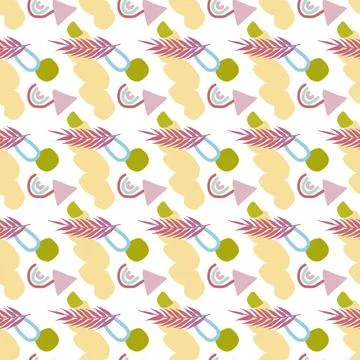 Pattern of abstract geometric shapes spring colors Stock-Illustration