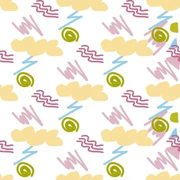 Pattern of abstract geometric shapes spring colors Illustrazione stock