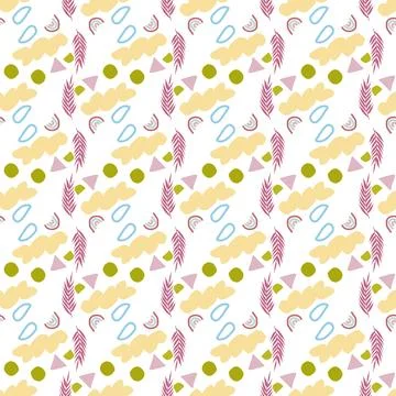 Pattern of abstract geometric shapes spring colors 스톡 일러스트