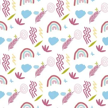 Pattern of abstract geometric shapes spring colors 스톡 일러스트