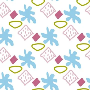 Pattern of abstract geometric shapes spring colors Stock-Illustration