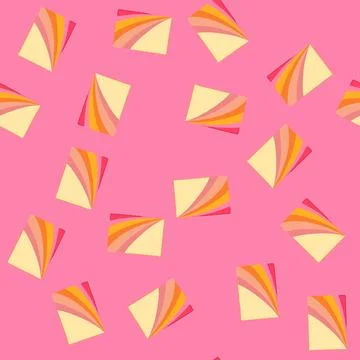 Pattern abstract graphic design featuring curved, parallel stripes in warm, v Stock Illustration