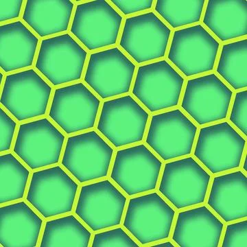 Pattern with abstract green honeycombs as a background Stock Illustration