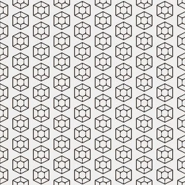 Pattern of abstract hexagonal diamond gemstone	 库存插图