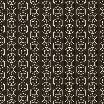 Pattern of abstract hexagonal diamond gemstone	 库存插图