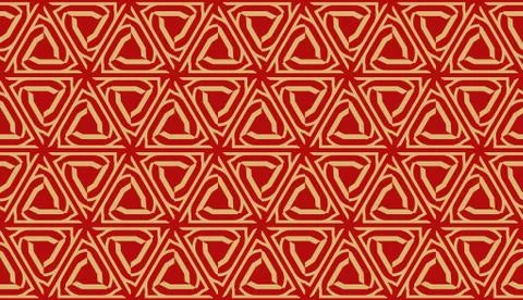 Pattern with abstract illusion triangles. Vector Seamless illustration. For y Stock Illustration