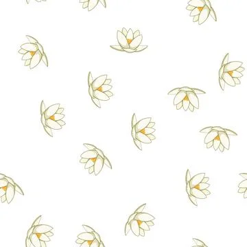 Pattern abstract lotus flower cartoon vector Illustrazione stock