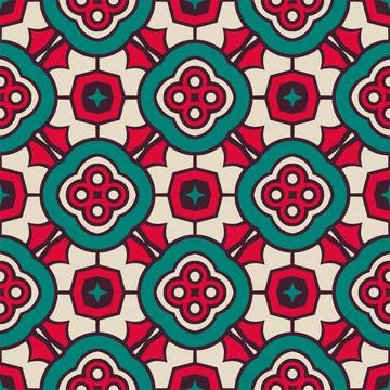 Pattern abstract shape colors. Simple seamless ornament background Illustrazione stock