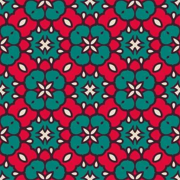Pattern abstract shape colors. Simple seamless ornament background Stock Illustration