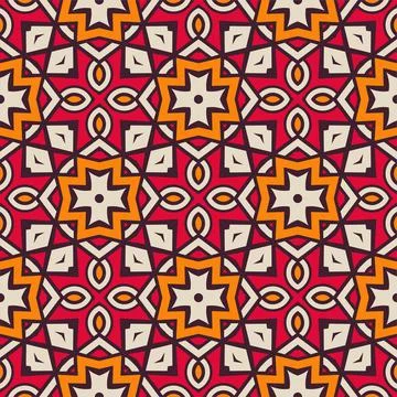 Pattern abstract shape colors. Simple seamless ornament background Stock Illustration