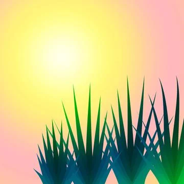 Pattern of abstract shapes and lines forming modern flowers. Colorful digital Illustrazione stock