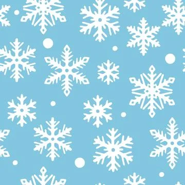 Pattern with abstract snowflakes. Merry Christmas and Happy New Year background. Stockillustratie