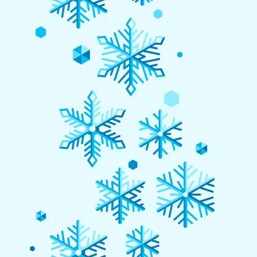 Pattern with abstract snowflakes. Merry Christmas and Happy New Year background. Stockillustratie