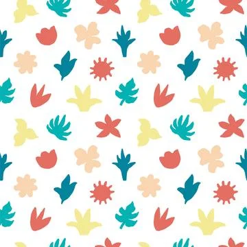 Pattern from abstract spots floral elements. Minimalist Botanical Geometric S Stockillustratie