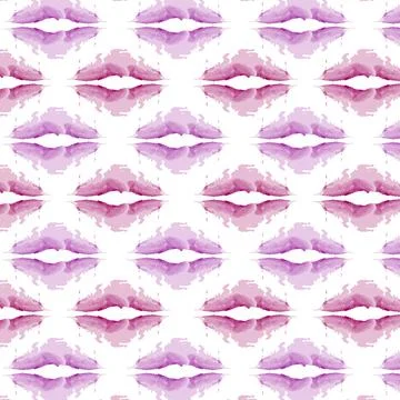Pattern from abstract spots in the form of lips in trendy purple hues in 스톡 일러스트