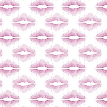 Pattern from abstract spots in the form of lips in trendy purple hues in イラスト素材