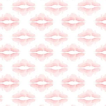 Pattern from abstract spots in the form of lips in trendy soft pink hues in Illustrazione stock