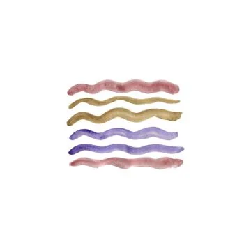 A pattern of abstract square formed with watercolor curly horizontal lines Stock Illustration