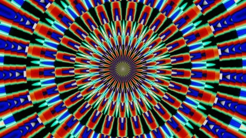 Pattern abstract sun with multi-colored divergent rays Vídeo Stock 179856940