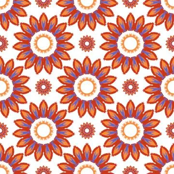 Pattern abstract sunflowers Stock Illustration