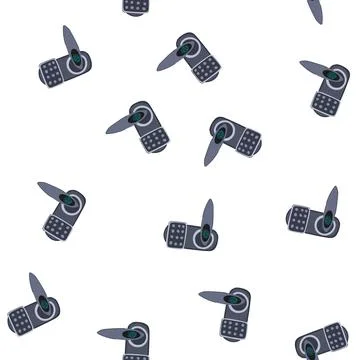 Pattern access fingerprint door lock cartoon vector Stock Illustration