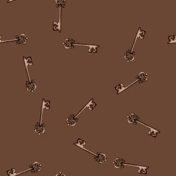 Pattern access skeleton key sketch hand drawn イラスト素材