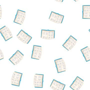 Pattern accessibility braille textbook cartoon vector Stock Illustration