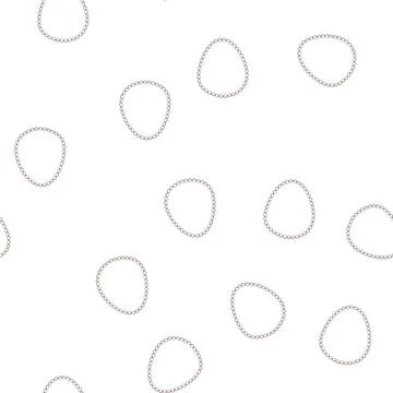Pattern accessories beads necklace cartoon vector Stock Illustration