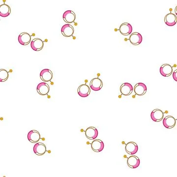 Pattern accessories boho earrings cartoon vector 库存插图