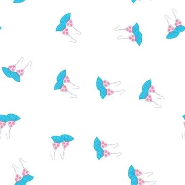 Pattern accessories tassel earrings cartoon vector Illustrazione stock