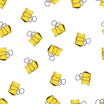 Pattern accessory binder clip cartoon vector color Stock Illustration