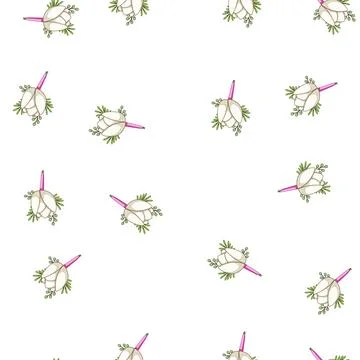 Pattern accessory boutonniere cartoon vector Illustrazione stock