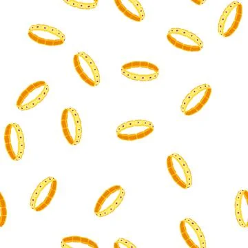 Pattern accessory bracelet gold cartoon vector Stock Illustration