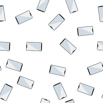 Pattern accessory phone glass screen cartoon vector Stock Illustration