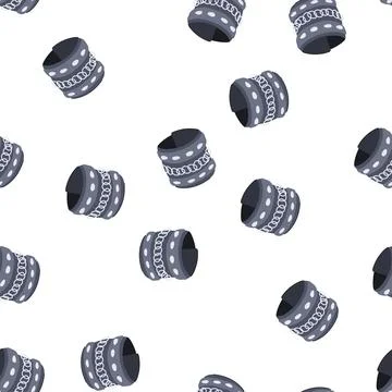 Pattern accessory rock bracelet cartoon vector Illustrazione stock