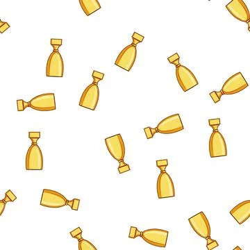 Pattern accolade gold trophy cartoon vector Stock Illustration