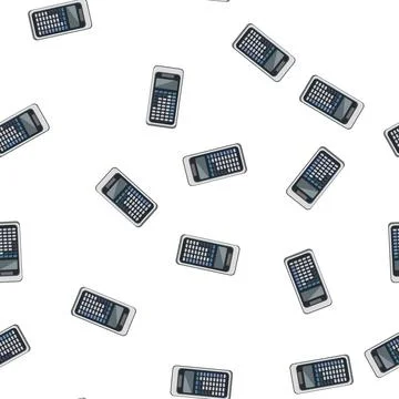 Pattern accounting calculator device cartoon vector 스톡 일러스트